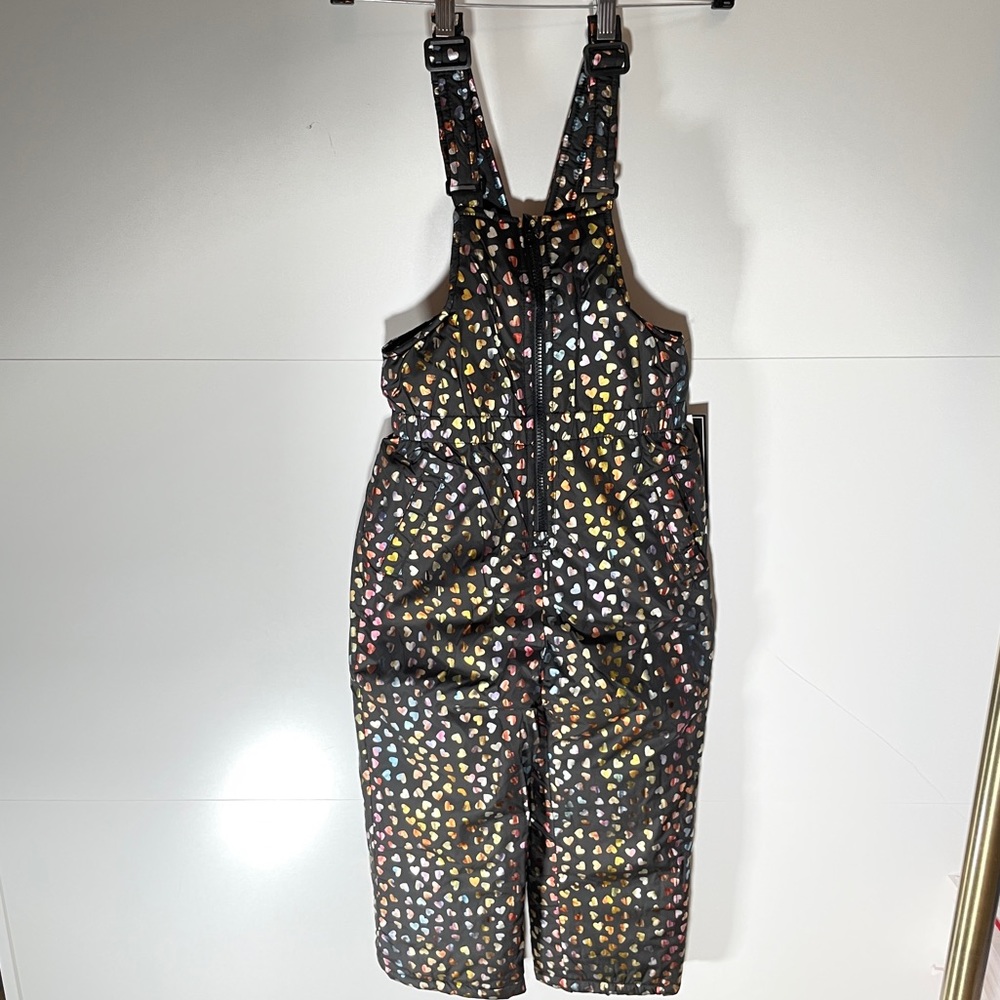NEW Girl’s Metallic Heart Print Snow Pants